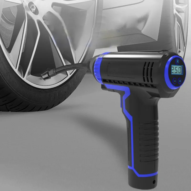 Автомобильный беспроводной воздушный насос ручной интеллектуальный цифровой дисплей зарядка портативный Одноцилиндровый Насос для шин