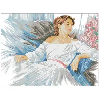 

Blue Rhapsody patterns Counted Cross Stitch 11CT 14CT 18CT DIY Cross Stitch Kits Embroidery Needlework Sets home decor