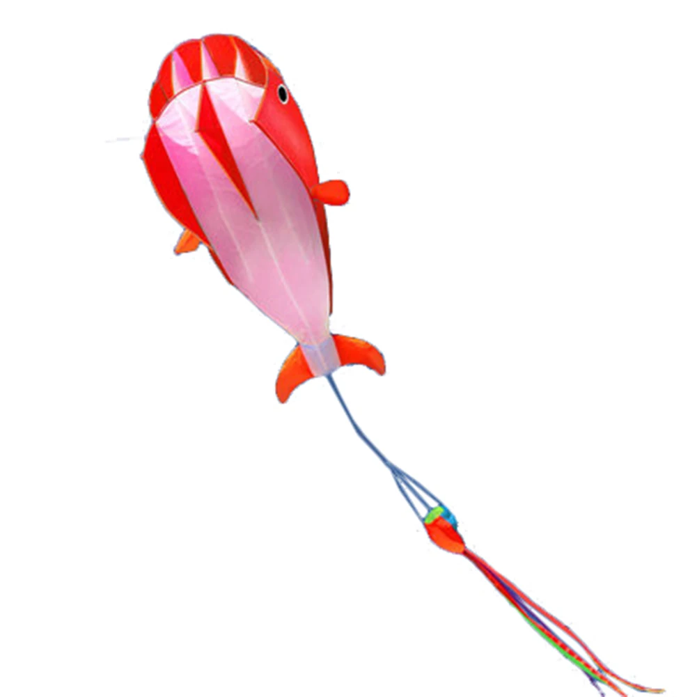 Outdoor Huge 3D Dolphin Frameless Flying Kite with 30m Line Children Kids  Software Fishing Inflatable Animal kite Toy