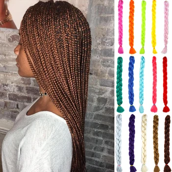 

DIANQI braiding hair 95cm long synthetic jumbo braid 165g crochet braid hair extensions braiding hair