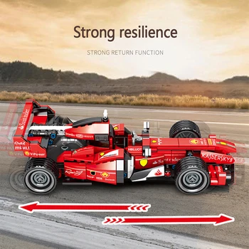 

F1 RC Racing Car Power Motor Building Blocks Super Sports Racer Pull Back Vehicle Bricks Toys Gifts For Children