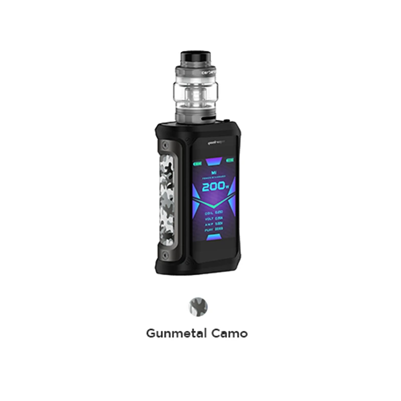 Новый Geekvape Aegis X vape Комплект 200 Вт Box Mod и 5 мл распылитель как 2 0 Чипсет электронная