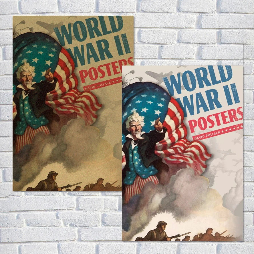 Винтажный постер Второй мировой войны, Советская немецкая Военная марша, плакат, военная история, Настенная картина, белая крафт-бумага, картина QT639 - Цвет: Армейский зеленый
