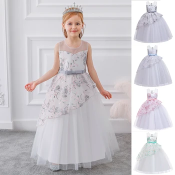 

2020 Summer Childrens Wedding Dress Fower Girls Dresses for Party and Wedding Long Prom Evening Princess Dress Clothing 10 12 Y