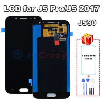 Samsung-pantalla táctil AMOLED para móvil, Samsung Galaxy J5 100% J5 Pro 2017, J530 J530M J530F, 2017
