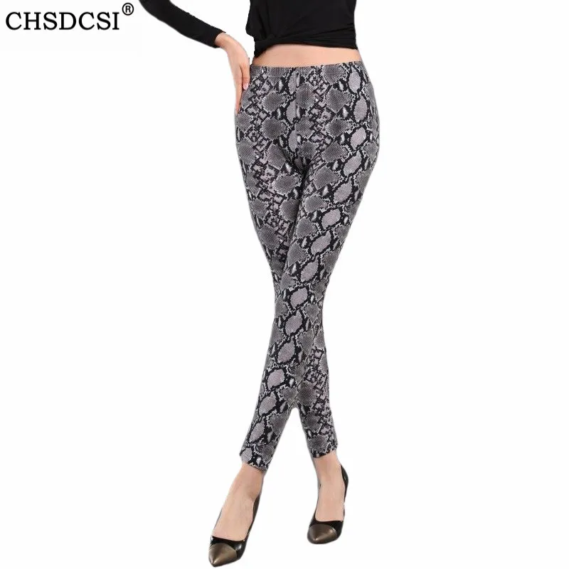 

CHSDCSI Women Fitness Leggins Push Up Leggings High Waist Workout Legging Fashion Female Snake Printed Leggings Plus Size Pants