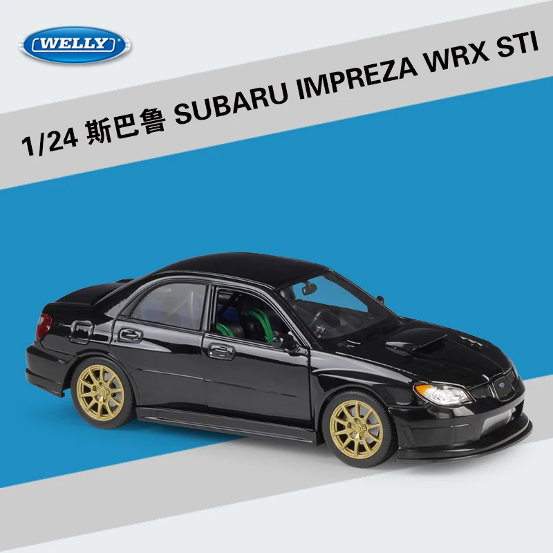 Весы Welly Diecast 1:24 SUBARU WRX STI симулятор Классическая Металлическая модель автомобиля