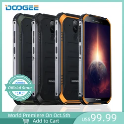 DOOGEE S40 Pro Android 10 прочный мобильный телефон IP68/IP69K 4 Гб ОЗУ 64 Гб ПЗУ водонепроницаемые смартфоны Helio A25 Восьмиядерный сотовый телефон
