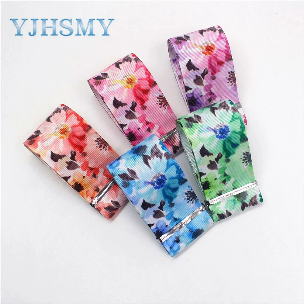 

YJHSMY,I-19906-2099,38mm 10yards Spring flower Thermal transfer Printed grosgrain Ribbons,Clothing bow cap DIY decorations
