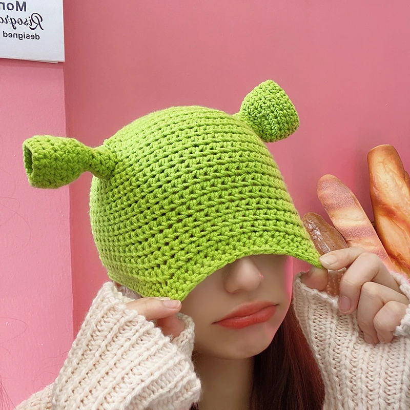 Shrek Meme Beanie Hedging Cap Diy Print Cushion Shrek Shrek Meme Shrek Meme  Face - Skullies & Beanies - AliExpress