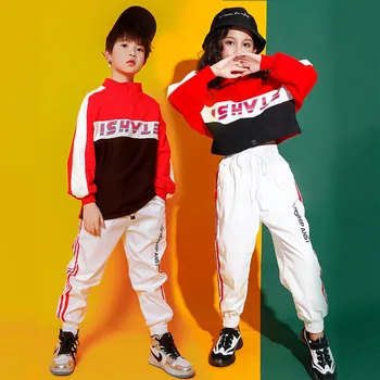 

Children Dress Catamite Hip Hop Suit Season Sports Meeting Class Service Woman Pupil Handsome Boy Hip-hop Show Clothing