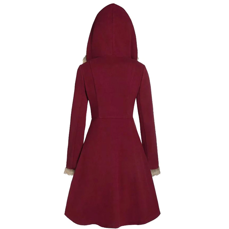 Coat Women 2020 Autumn Winter Fur Hooded Slim Long