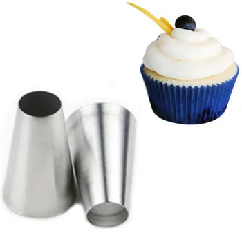 

Large Size Round Metal Cake Cream Decoration Tip Stainless Steel Piping Icing Nozzle Pastry Tools Tube Baking Tools #1A