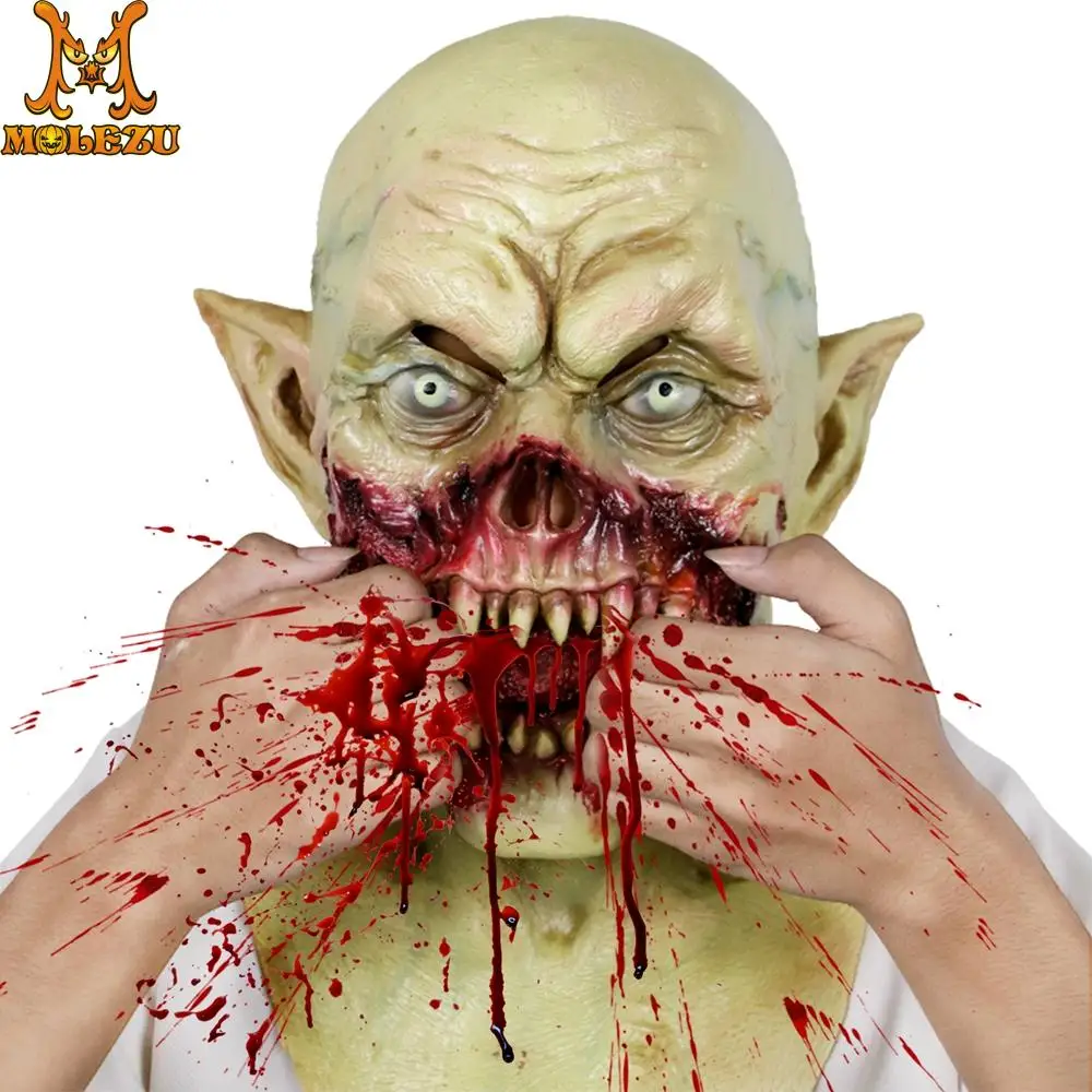 Кровавые страшные маски Molezu на Хэллоуин для взрослых маска монстра-вампира