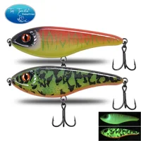 CF  Luminous Fishing Lure Slow Sinking Jerkbait 68mm/78mm/90mm/105mm Musky Pike Slider Bass 1