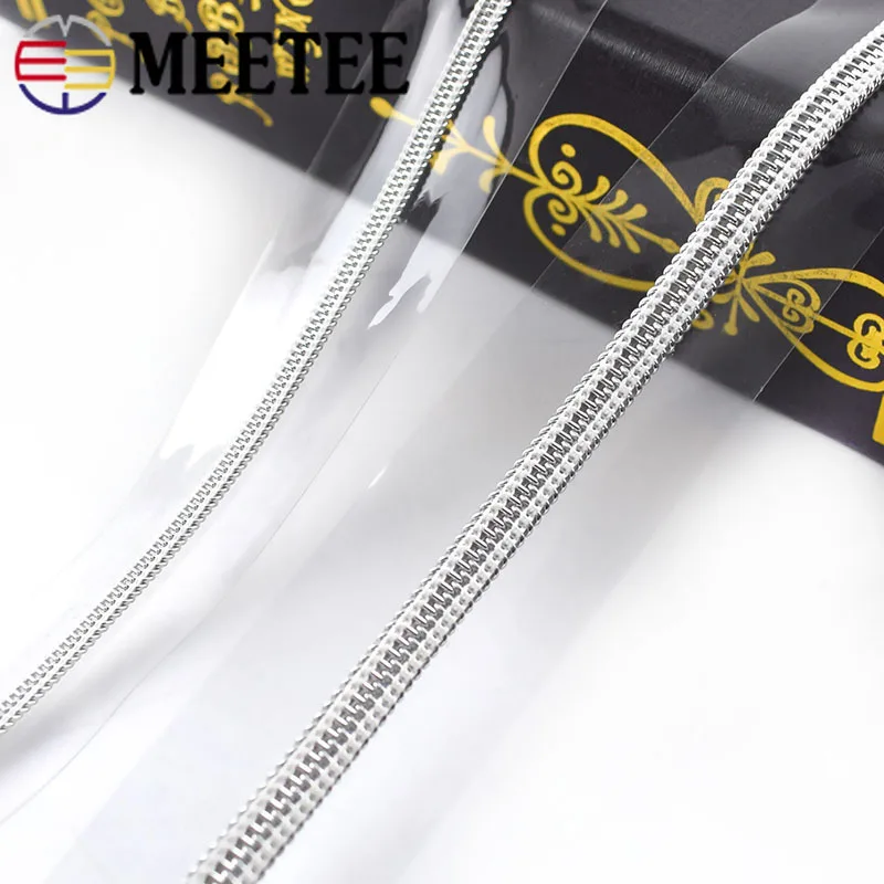 5/10 метров Meetee 5 # ПВХ нейлоновые молнии катушка Zip DIY спортивный дождевик пенал