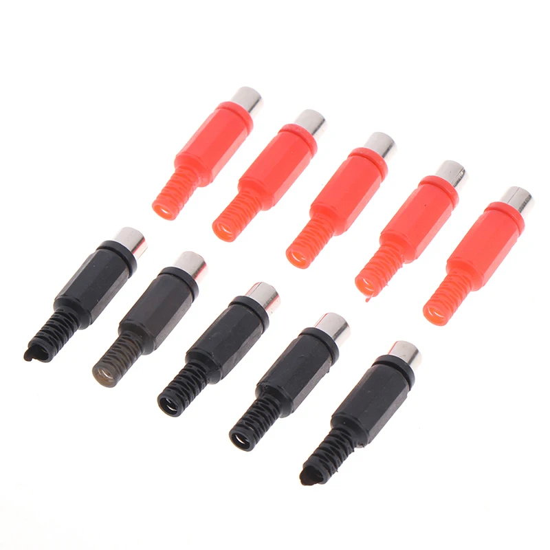 New 10 Pcs/ RCA Audio Connectors Female Welding Jack Cold Pressure Socket Adapter 50V 0.5A | Обустройство дома