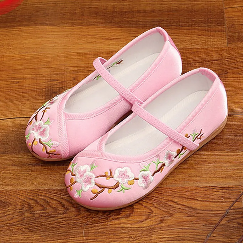 Вышитые туфли Hanfu для девушек в старом Пекине одежда ручной работы народном стиле