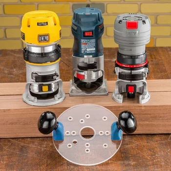 

Compact Router Sub-Base with Handles- for Trim Routers and Compact Routers,Woodworking Tools