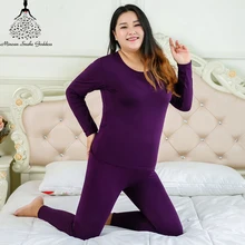 Термобелье для женщин теплые кальсоны для женщин Зимняя одежда плюс размер Нижнее белье Комплект 4XL 5XL 6XL кальсоны с подогревом