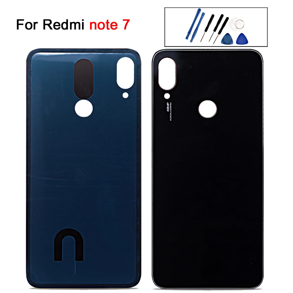 Для Xiaomi Redmi note 7 задняя крышка батарейного отсека стеклянная панель для pro дверь
