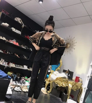 

fashion classic letter long-sleeved cotton baseball uniform cotton trousers Slim casual sports suit two-piece