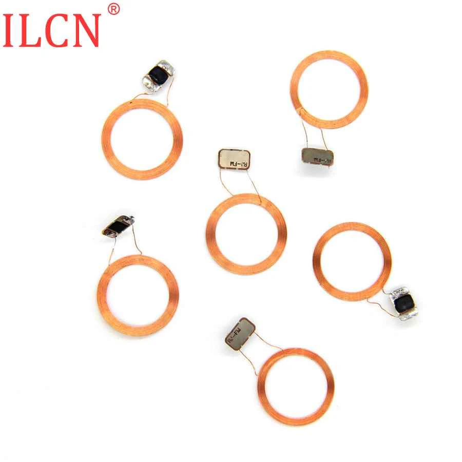 S50 1K IC 13.56MHz  RFID NFC Circular Copper Wire Key Fob Tags Naked Coil Chip Read Only Access Control Fast Shipping 100pcs best smart lock for front door