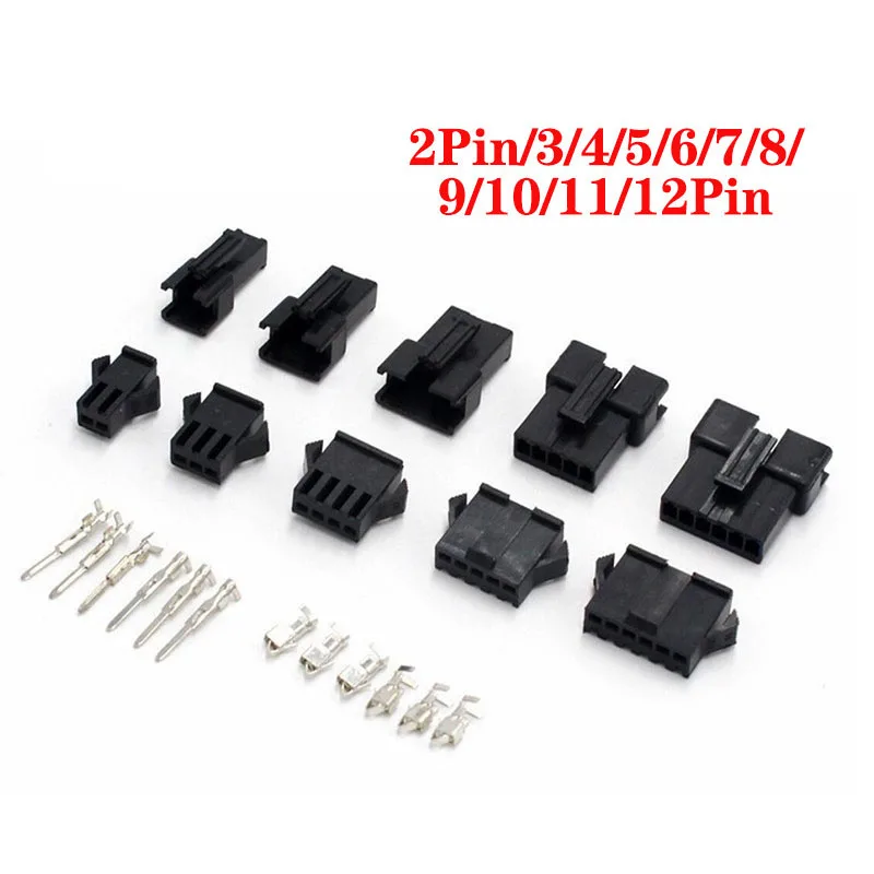 3D Printer connectors SM2/3/4/5/6/7/8/9/10/11/12 Pin Pitch 2.54MM Female and Male Housing + terminals SM-2P SM-2R JST SM2.54 | Компьютеры