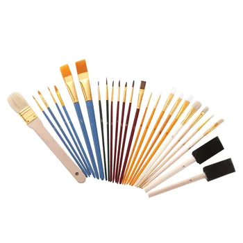 

25pcs Practical Lightweight Paint Brush Set for Artists Beginners Students