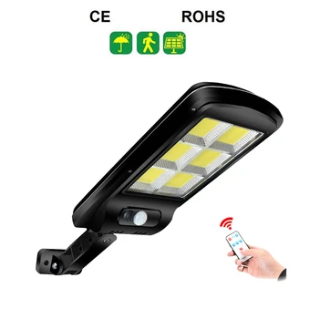 

Solar light lamp floodlight reflector Panel Garden Led Bright Motion Sensor Gardern Outdoor Led Street remote controller 3 modes