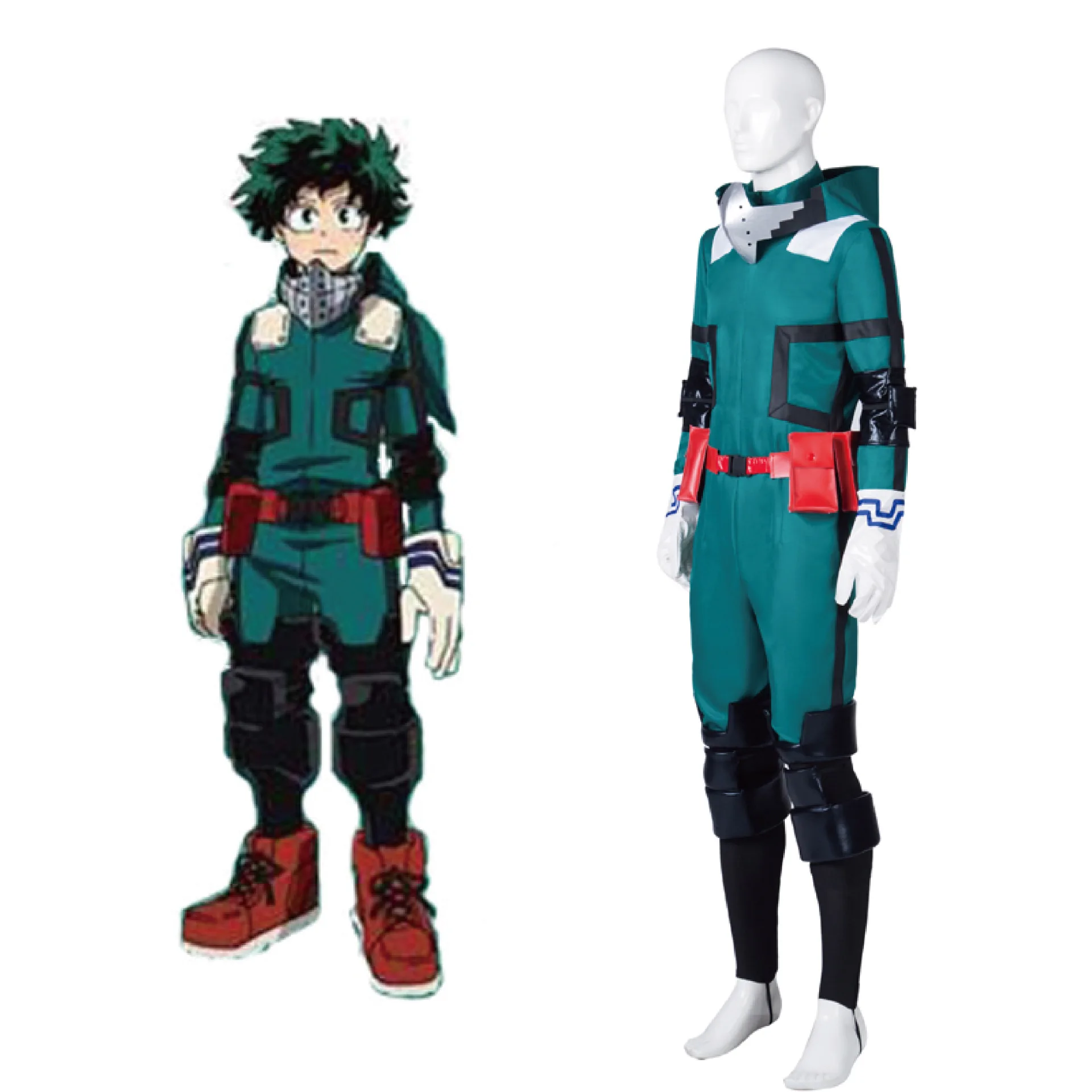 Ceny Anime mój Hero Academia boku no Hero Academia Midoriya Izuku Deku przebranie na karnawał bitwa garnitur mężczyźni kombinezon karnawał pełny zestaw