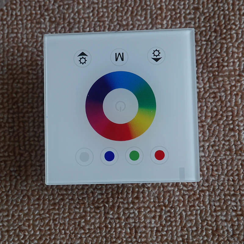 DC12V 24V одного цвета/RGB/RGBW настенный сенсорный Панель регулятор стеклянная диммер
