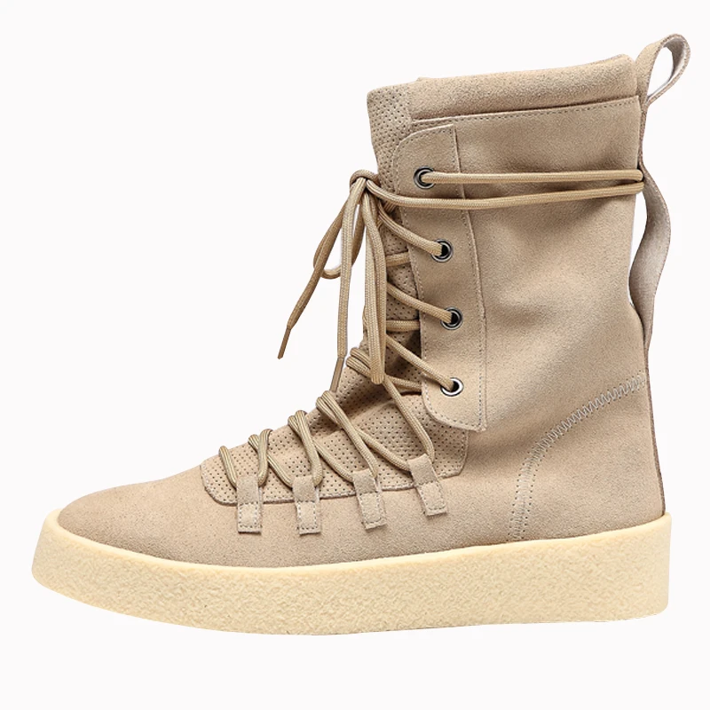2020 Mens Lace Up Army Military Desert Boots Fashion Luxury Genuine Leather Shoe Male High Top Work Casual Footwear |