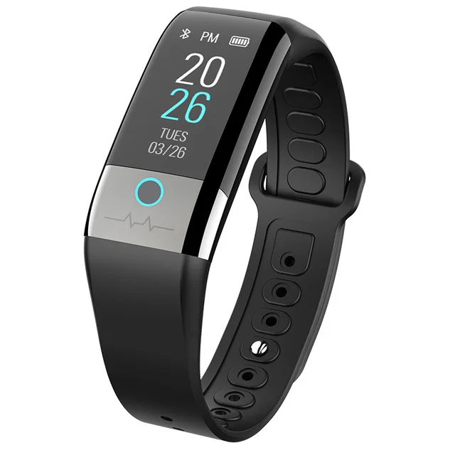 X1 водонепроницаемый смарт-браслет ECG/PPG фитнес-трекер кровяное давление браслет монитор сердечного ритма Смарт-часы для Android IOS Телефон - Цвет: black