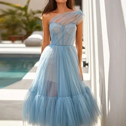 Robe de mariée africaine pour femmes, asymétrique épaule dénudée, en maille bouffante, style Boho Ankara, caftan, tenue de fête nigériane, 2022 