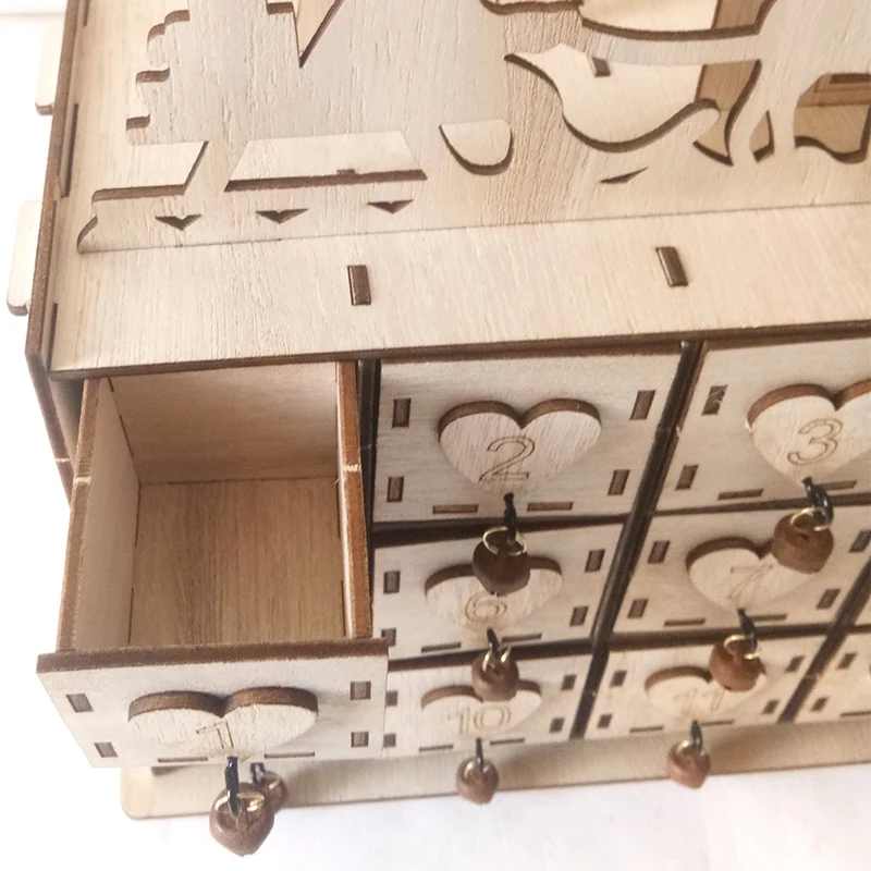 

DIY Wooden Christmas Advent Calendar Storage Box Drawers For Xmas Decorations