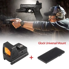 Colimador alcance Vista de punto rojo Airsoft vista alcance con Glock montaje Universal Airsoft Rifle de caza vista óptica