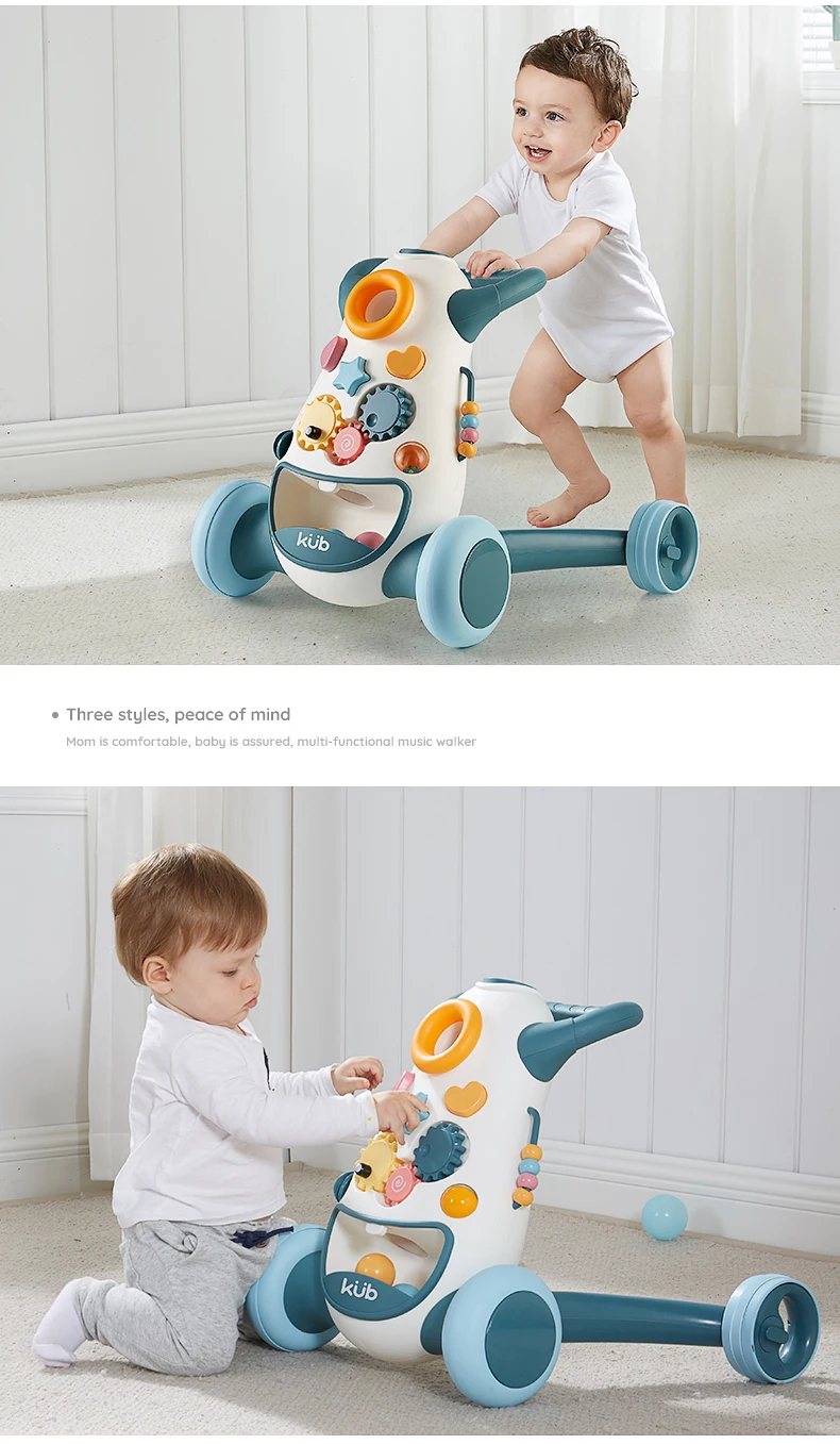 KUB детские ходунки детские игрушечные тележки 6-18 месяцев ребенок учимся ходить