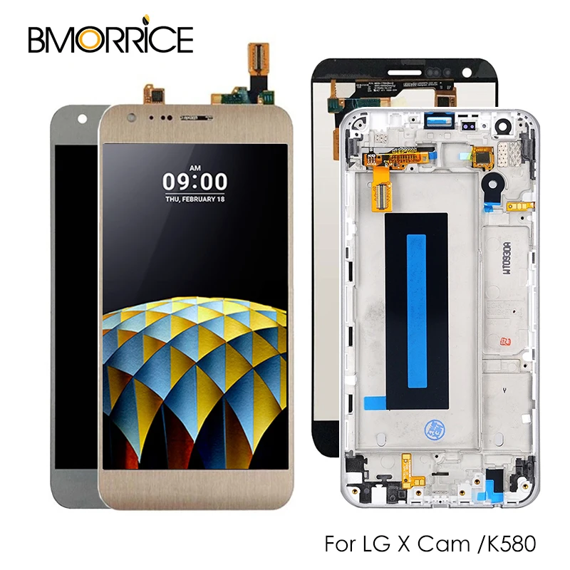 

5.2" For LG X Cam K580 K580DS K580I K580Y LCD Display Touch Screen Digitizer Assembly Replacement Parts with Bezel Frame