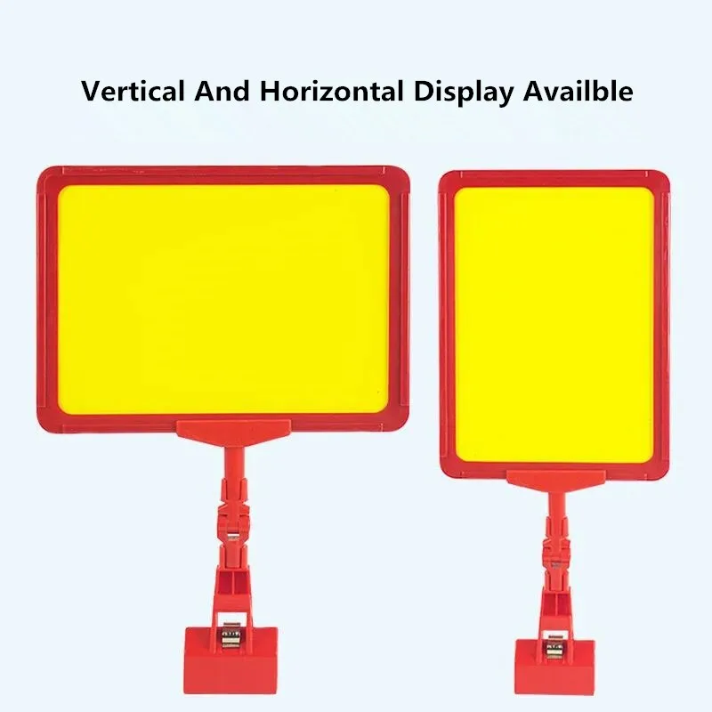 

5 шт. A5 многоразовые супермаркет ценовой ярлык карты Тега Держатель рамка держателя с зажимом товар по продаже билетов держатель знака Дисплей стенд