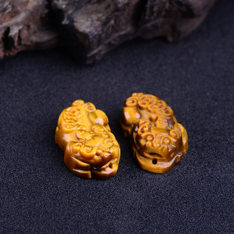 

35x21x12mm Newly Natural Yellow Tiger Eye Pi Xiu Carved Gemstone Pendant Fashion Stone Natural Stone Necklace Drop Shipping