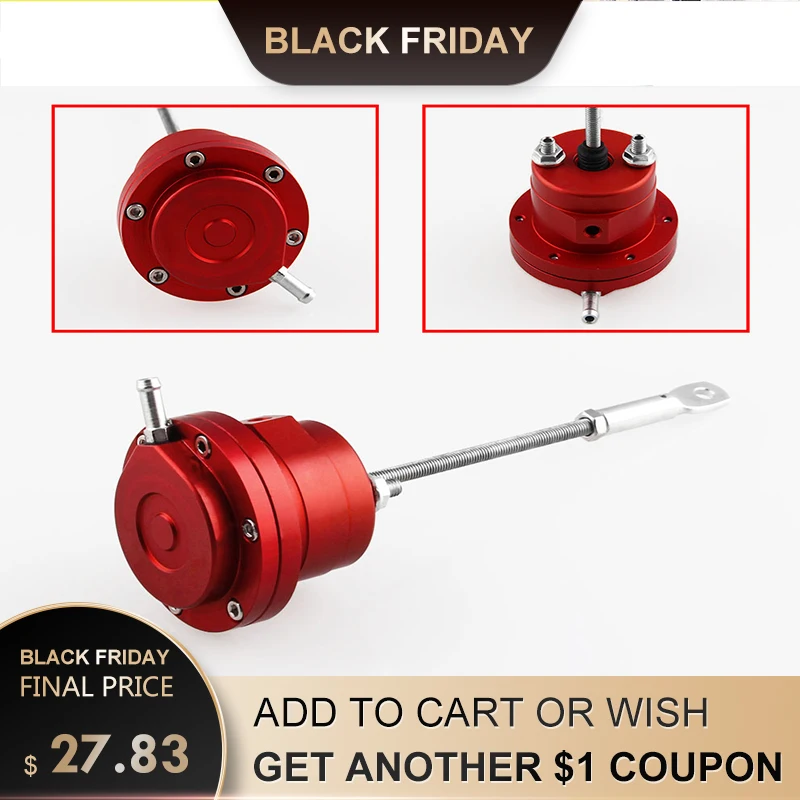 

Adjustable Actuator Turbo Solenoid Valve Aluminum Alloy Wastegate Actuator Fit For Most Car Turbo Solenoid Valve Accessories