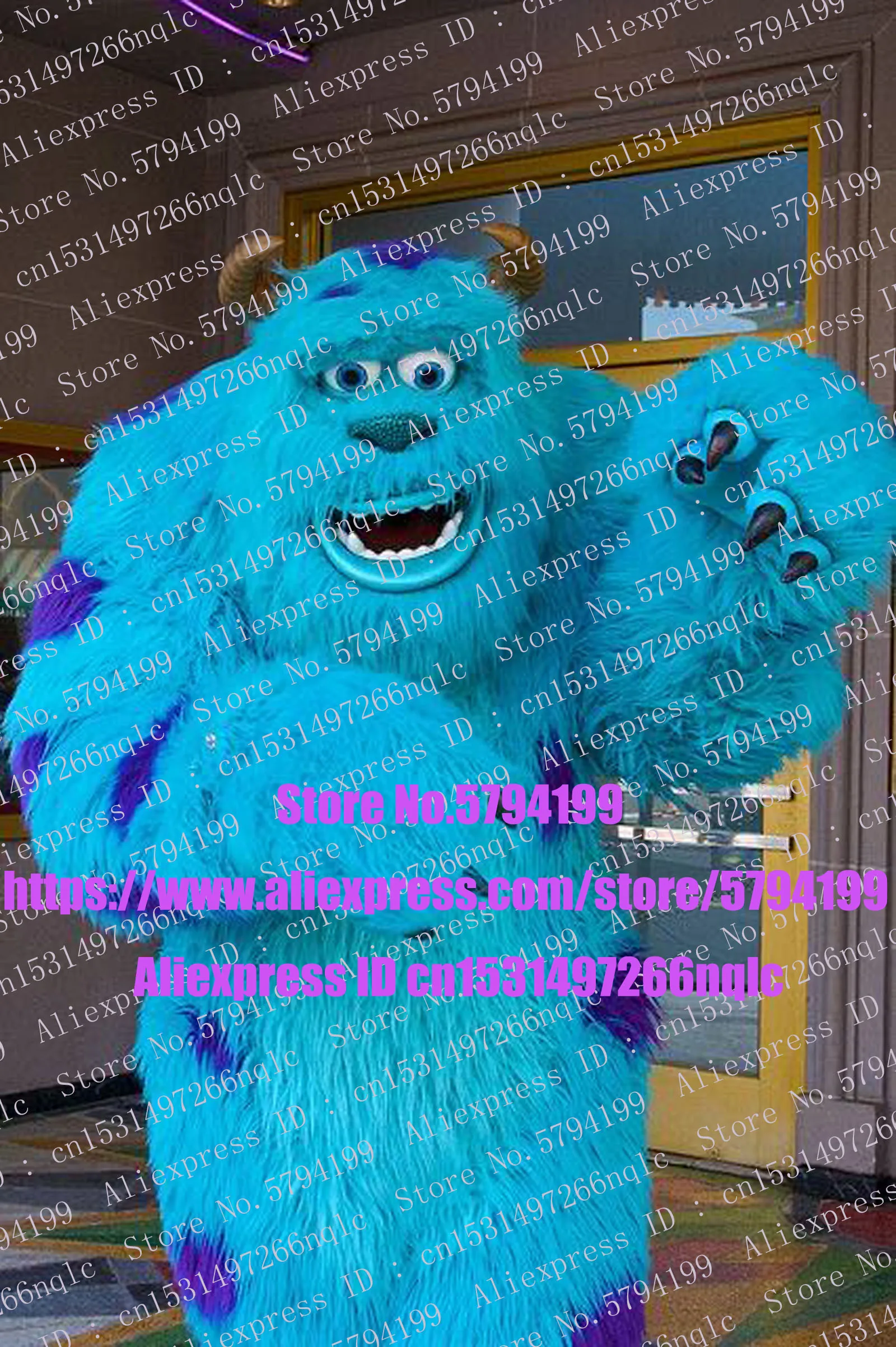Monster Sully Mascot Costume Adult Cartoon Character Outfit Suit
