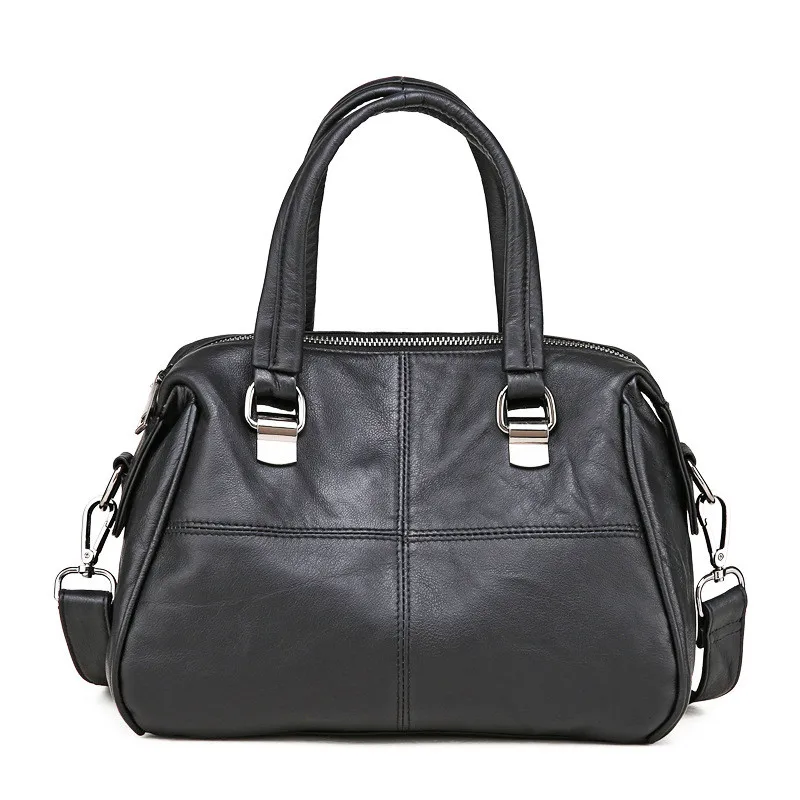 

Женская Повседневная сумка из натуральной кожи, мягкая большая сумка через плечо