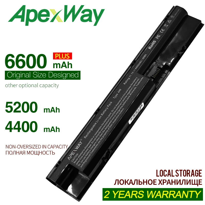 ApexWay 6 элементный Аккумулятор для ноутбука HP ProBook 440 445 450 455 470 G0 G1|Аккумуляторы