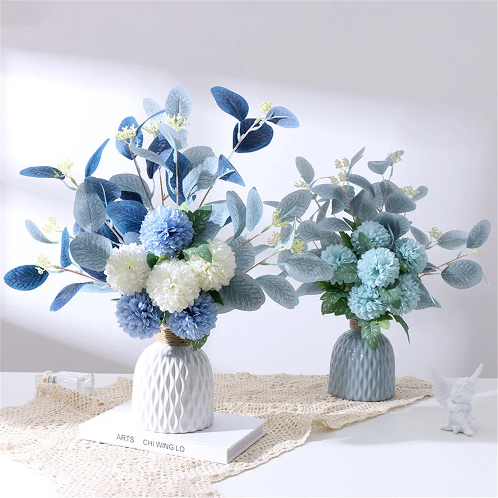 

Home Decor Artificial Flowers Dandelion Wholesale Wedding Bouquet White Mediterranean Decor Fake Flower Centerpieces for Tables
