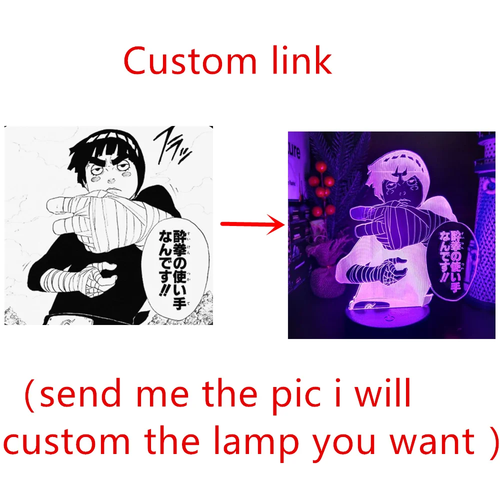 Пользовательский 3D аниме лампа светодиодный ночсветильник s визусветильник |