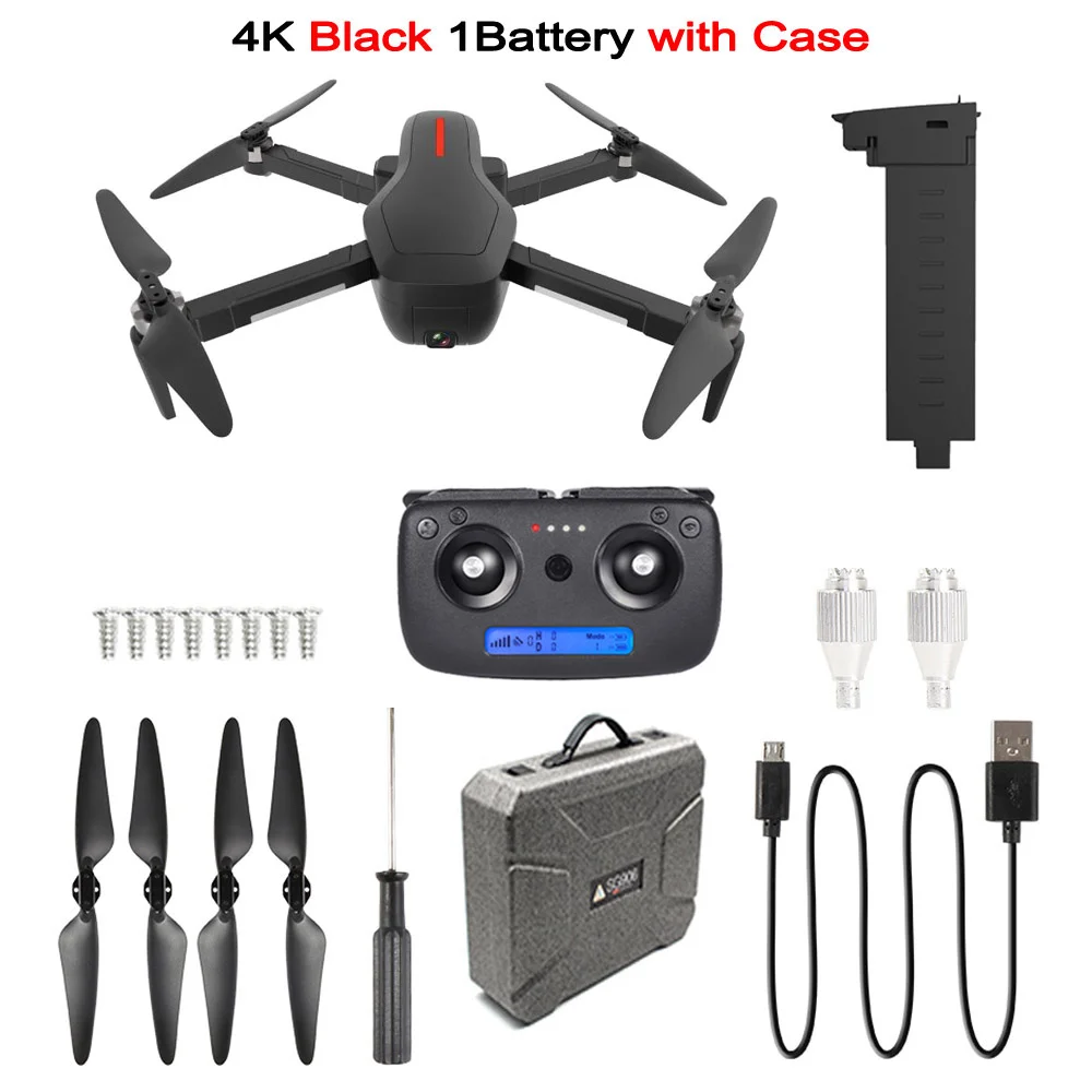 LAUMOX W10 gps Дрон 5G wifi FPV с камерой 4K HD бесщеточный мотор селфи складной Радиоуправляемый Дрон Квадрокоптер вертолет Дрон Vs SG906 - Color: W10 4K 1B Case