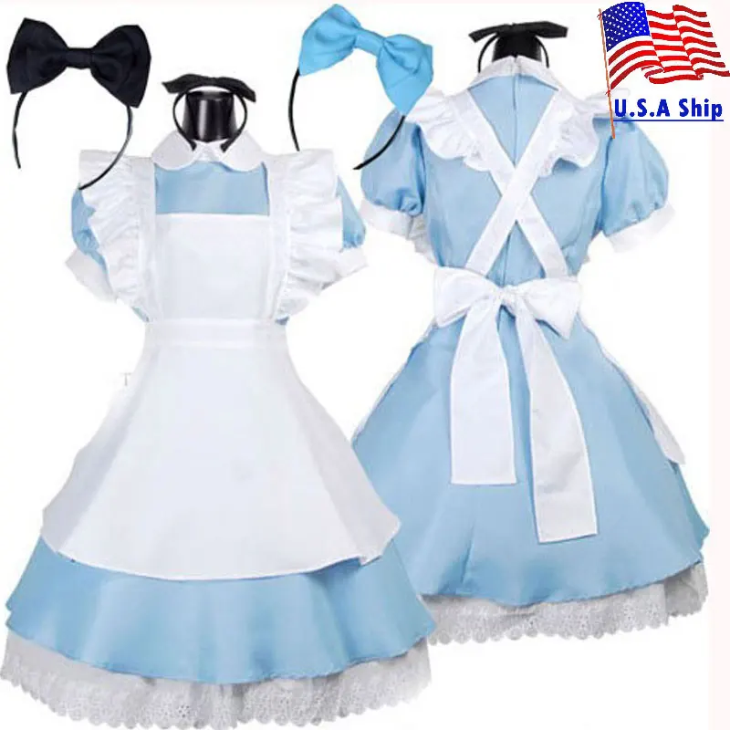 

Halloween Costumes Womens Alice in Wonderland Lolita Costume Suit Fancy Dress Cosplay Costume for Women