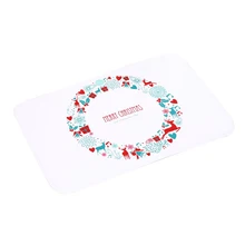 Противоскользящие влаговпитывающие двери, Рождественский домашний декоративный ковер, коврик для пола, эластичная, легкая чистка, фланель